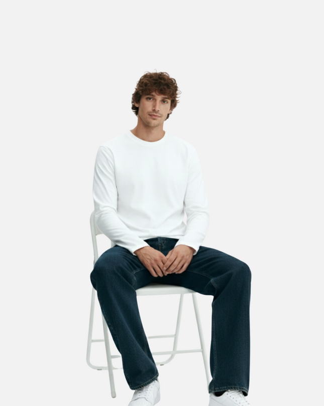 White Full Sleeve T-Shirt