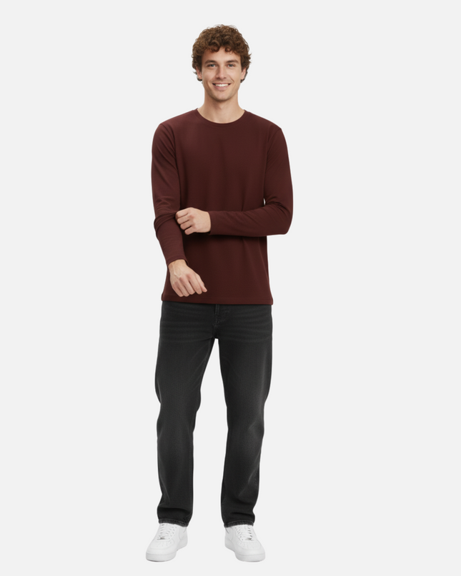 Maroon Full Sleeve T-Shirt