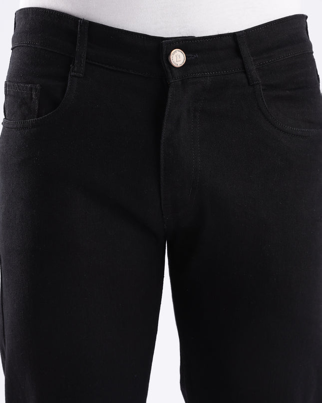 Black straight fit