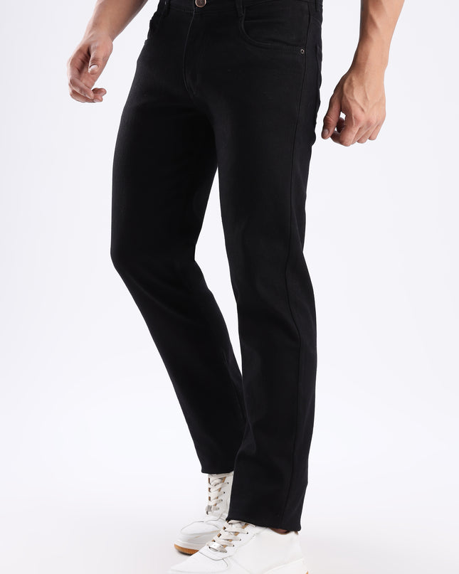 Black straight fit