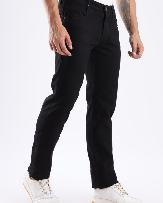 Black straight fit