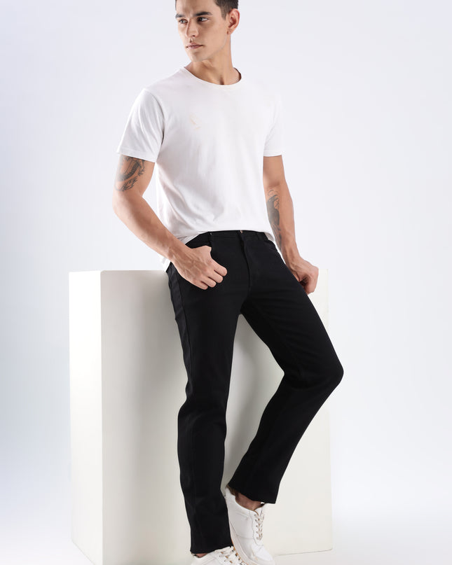 Black straight fit