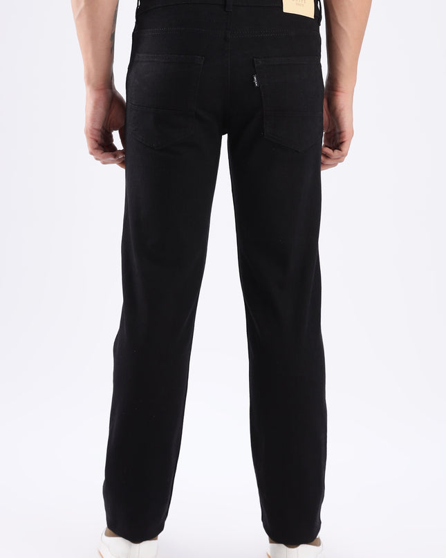 Black straight fit