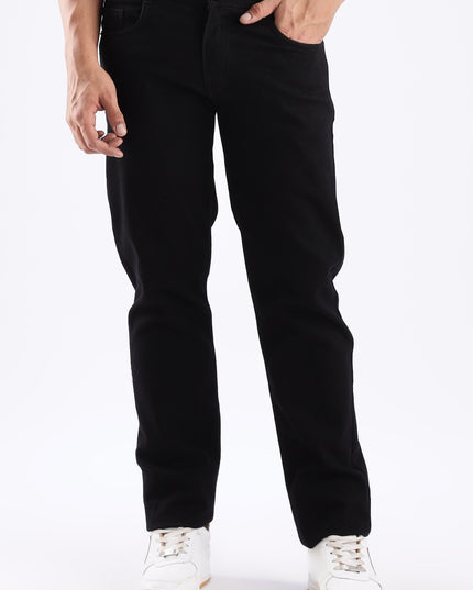 Black straight fit