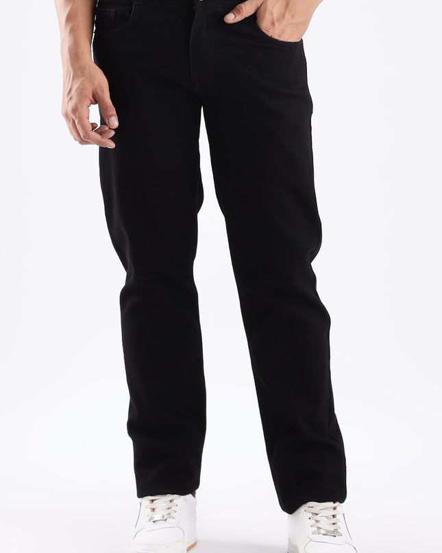 Black straight fit