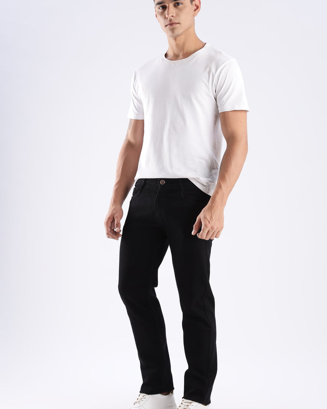 Black straight fit