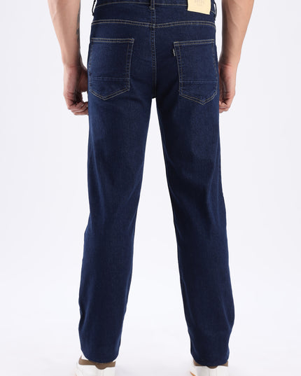 Dark blue straight fit