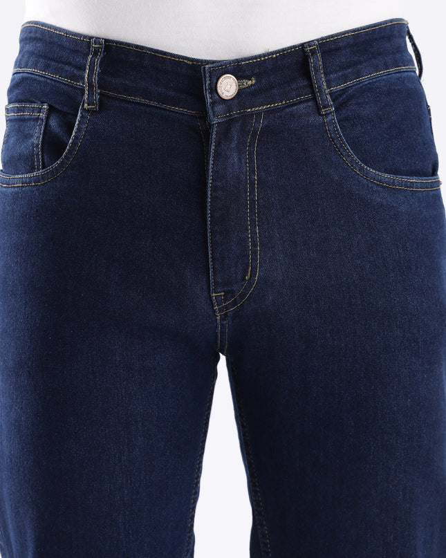 Dark blue straight fit