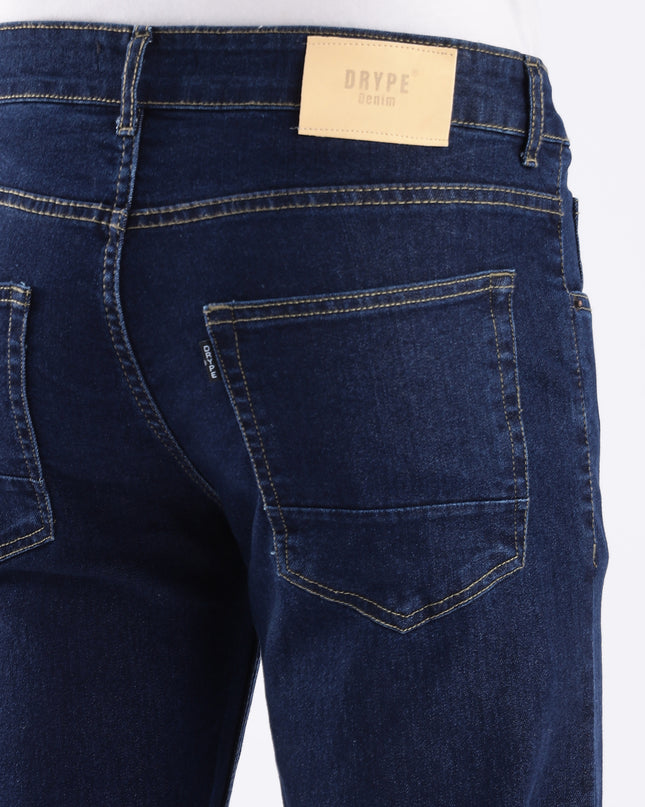 Dark blue straight fit